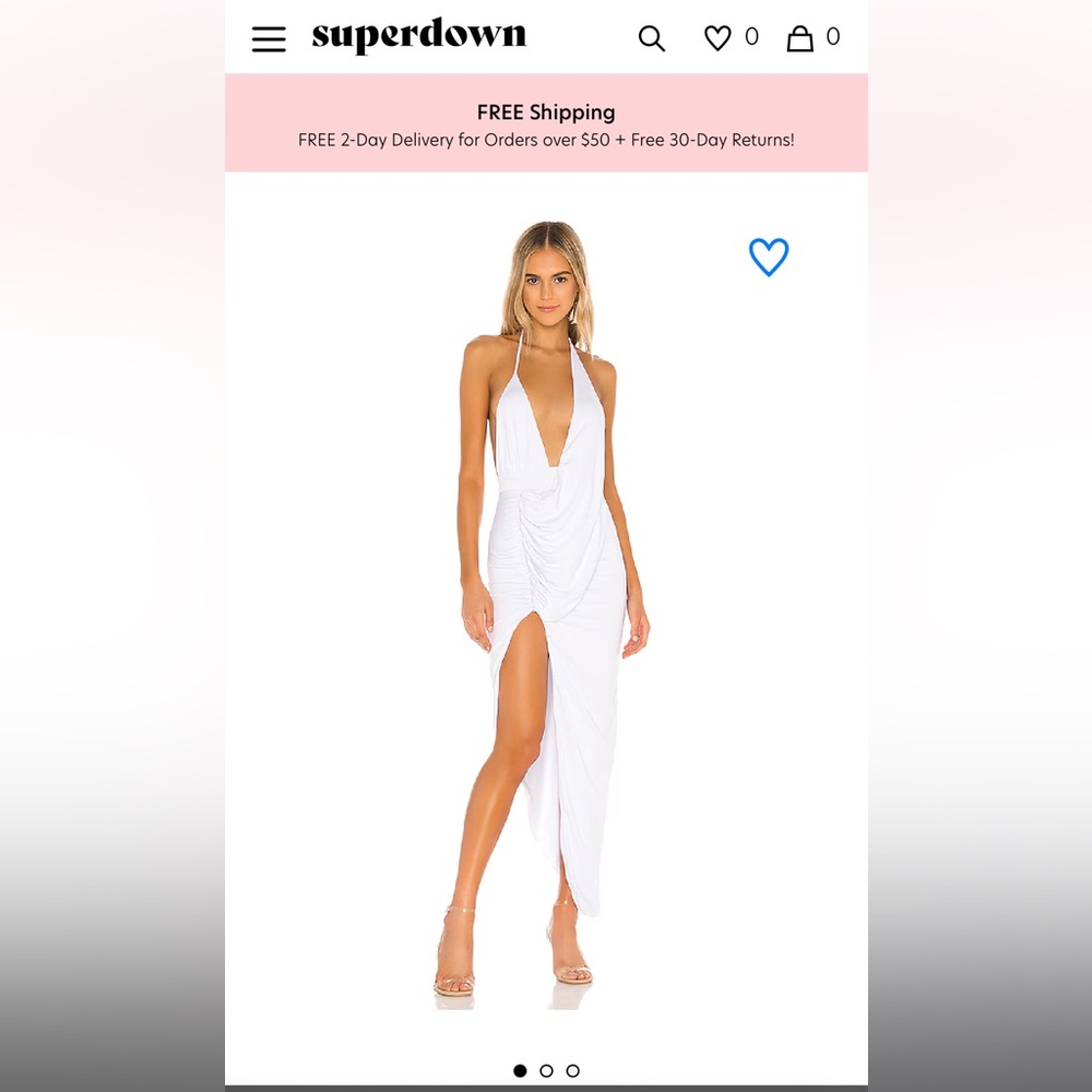 Superdown high slit maxi dress